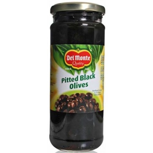 Delmonte Black Pitted Olives 450 gm