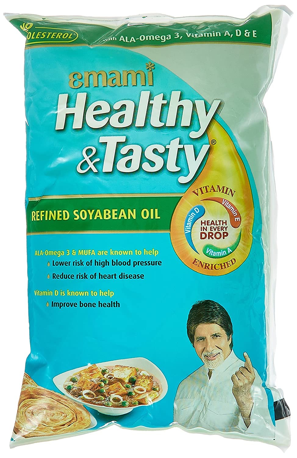 Emami healthy&Testy Refined Soyabean Oil 1 L
